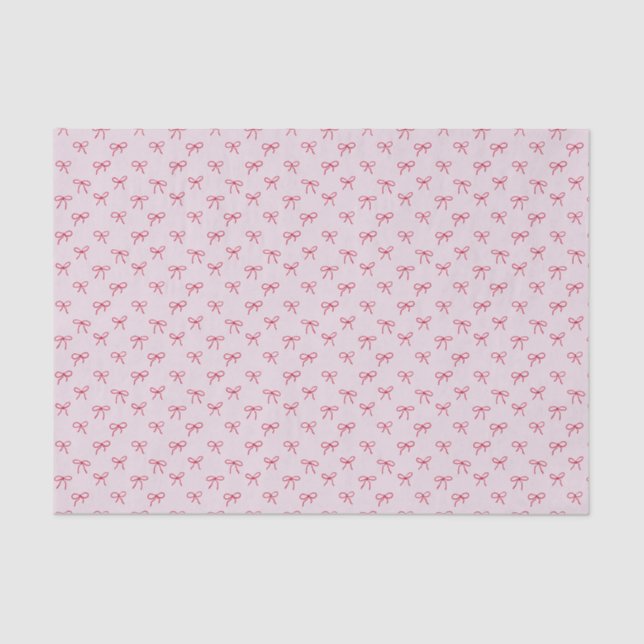 Papier Mousseline arc rose motif Saint-Valentin (Recto)