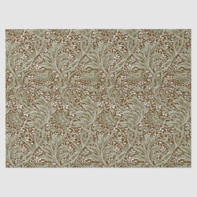 Papier Mousseline Arcadia de William Morris vintage entièrement tran (Recto)