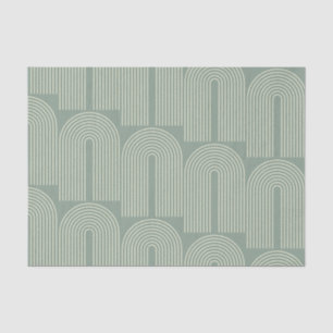 Papier Mousseline Arche contemporaine Art en Sage Green