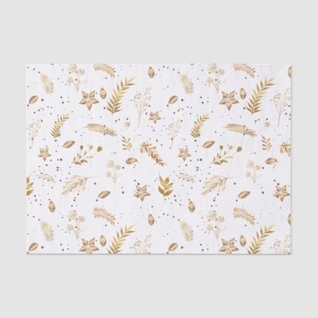 Papier Mousseline Arche d'or moderne de Noël (Recto)