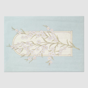 Papier Mousseline Arche Fleur Faisy Turquoise Découpage bleu