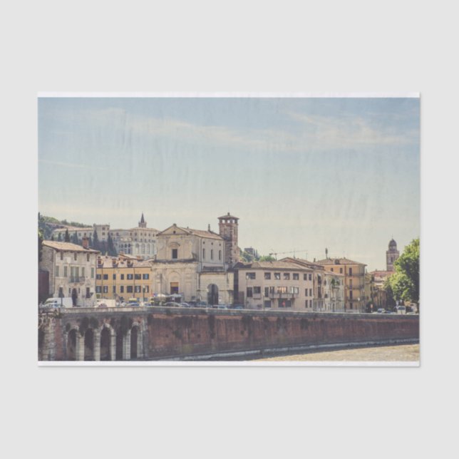 Papier Mousseline Architecture de Vérone, Italie (Recto)