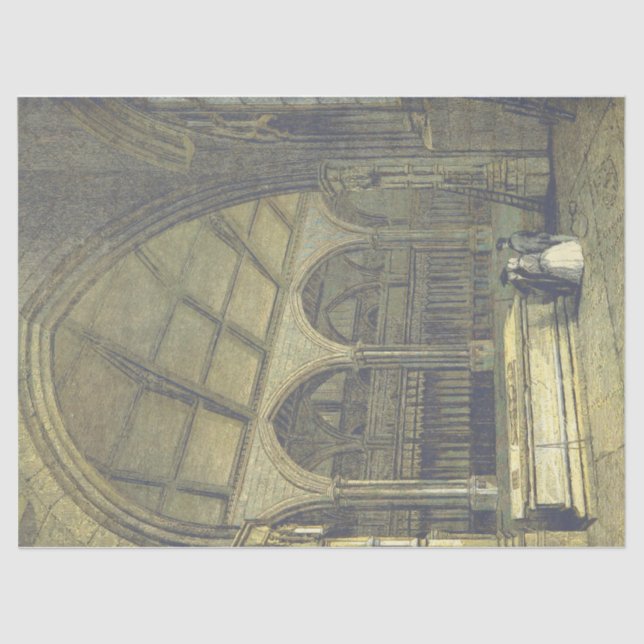 Papier Mousseline Architecture des arcs de l'église (Recto)