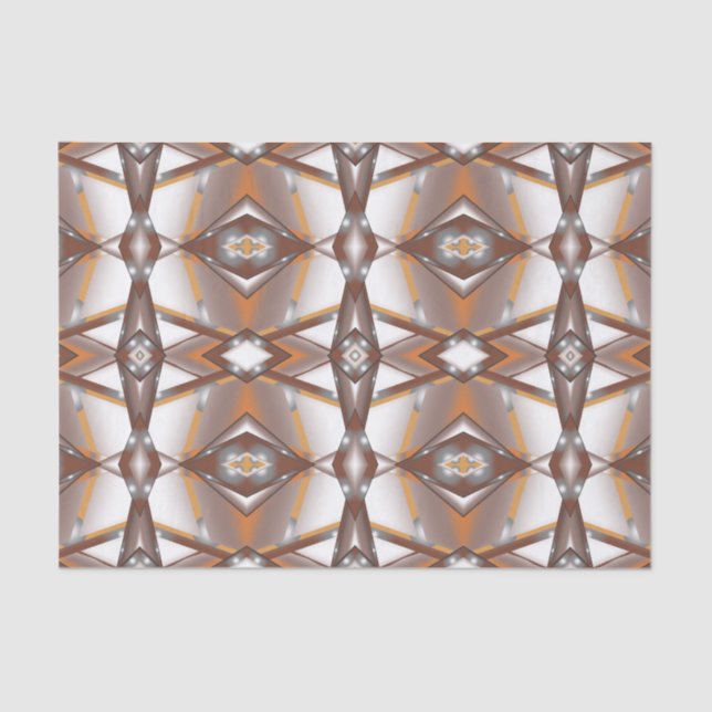 Papier Mousseline Arête Jagged Concentré Terre Tone Ombre Art (Recto)