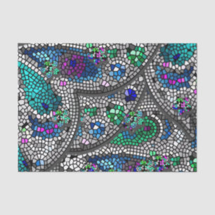 Papier Mousseline Argent Accents Mosaic Art