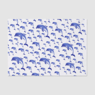 Papier Mousseline argent, dauphin, poisson, nature, aquatique, desig