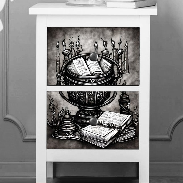 Papier Mousseline Argent Steampunk Cauldron Spellbooks et Potions (Créateur téléchargé)