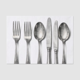 Papier Mousseline Argenterie Vintage Vaisselle de Cuisine Ornée