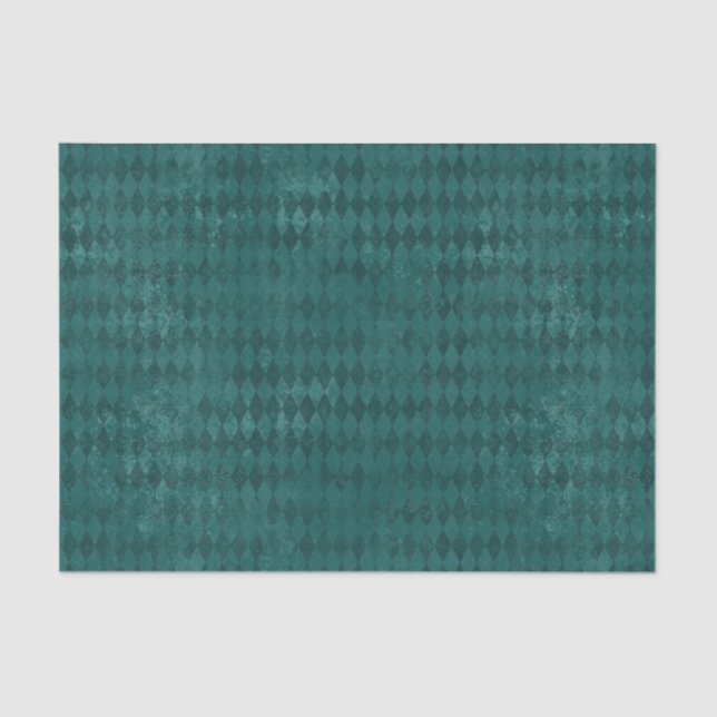 Papier Mousseline Arlequin bleu démuni (Recto)