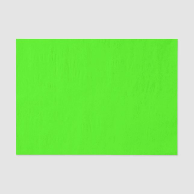 Papier Mousseline Arlequin Neon Vert Couleur Solide (Recto)