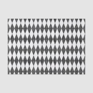 Papier Mousseline Arlequin noir blanc-glace classique Jacquard diama