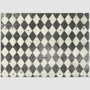 Papier Mousseline Arlequin Noir en Crème Ephémère Découpage en Bois