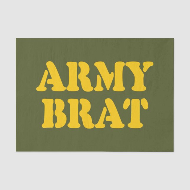 PAPIER MOUSSELINE ARMÉE BRAT (Recto)
