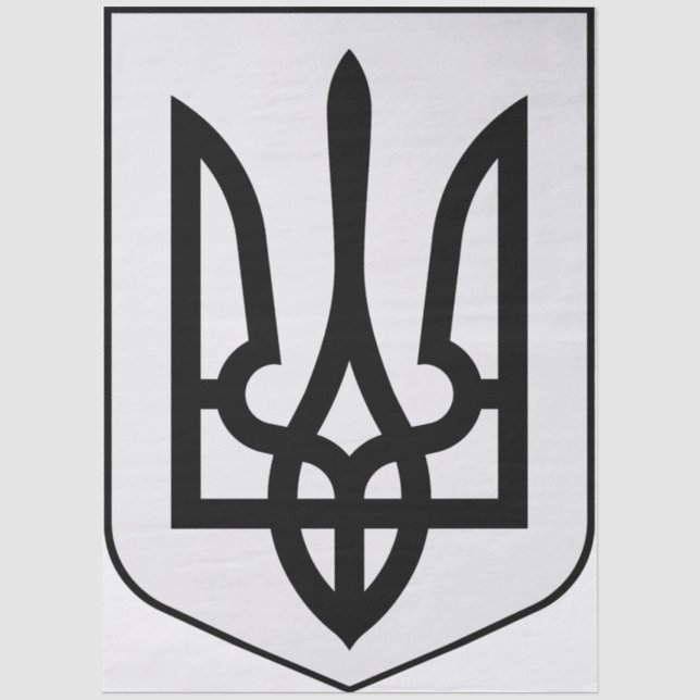 Papier Mousseline Armoiries de l'Ukraine (Recto)