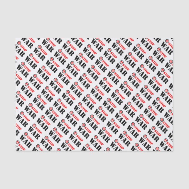 Papier Mousseline Arrêter le slogan de guerre (Recto)