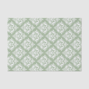 Papier Mousseline Arrière - plan blanc Motif personnalisé Sage vert