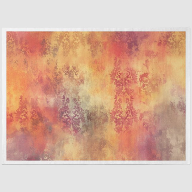Papier Mousseline Arrière - plan Damask Automne (Recto)