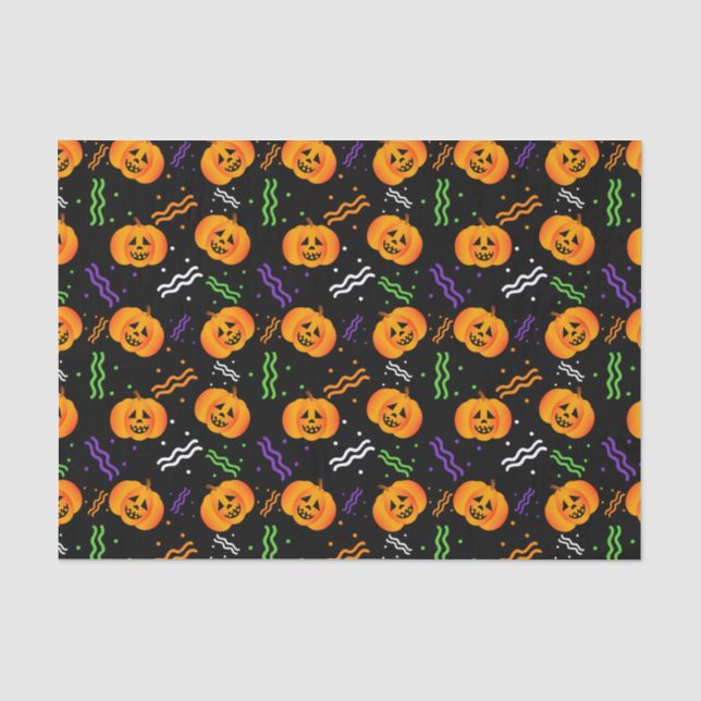 Papier Mousseline Arrière - plan de Jack-o'lanternes (Recto)