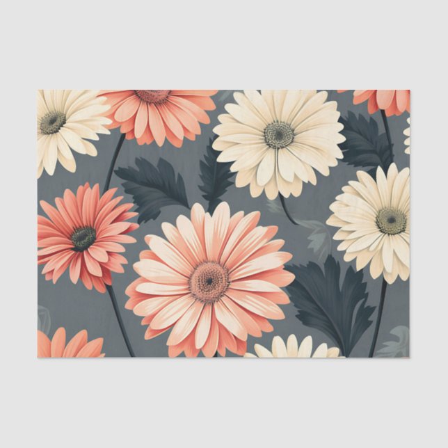 Papier Mousseline Arrière - plan défraîchi Gerbera Daisies (Recto)