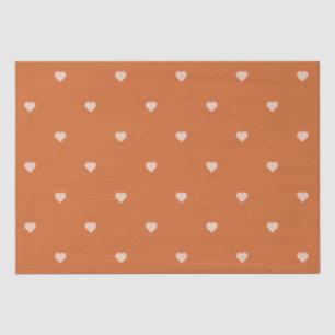Papier Mousseline Arrière - plan des mini-coeurs orange brûlés