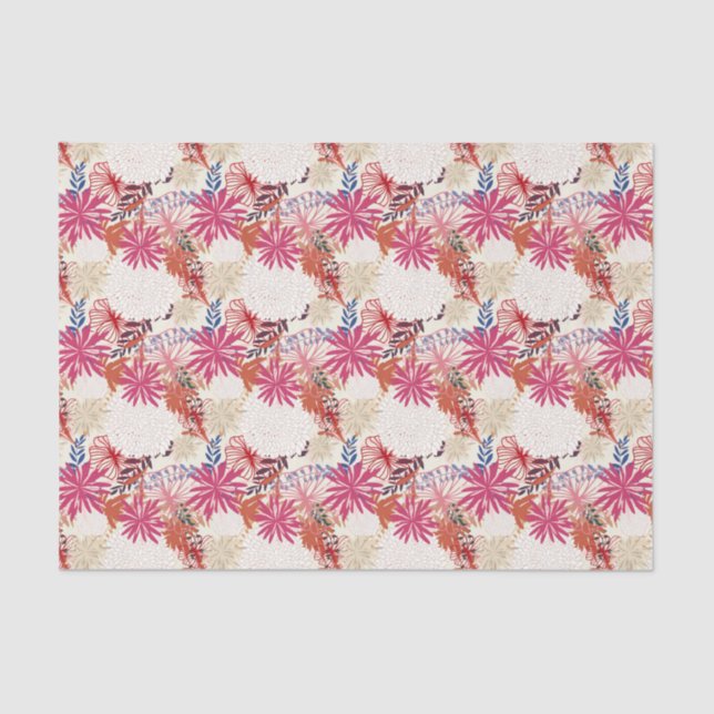 Papier Mousseline Arrière - plan floral 3 (Recto)