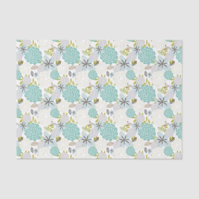 Papier Mousseline arrière - plan floral 5 (Recto)