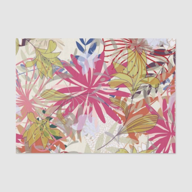 Papier Mousseline Arrière - plan floral 6 (Recto)