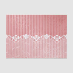 Papier Mousseline Arrière - plan rose et blanc avec la dentelle