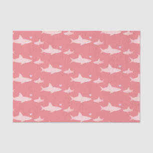 Papier Mousseline Arrière - plan rose uni aux requins mignons BABY