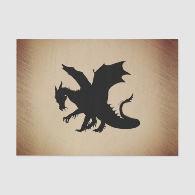 Papier Mousseline Arrière - plan rustique Black Dragon (Recto)