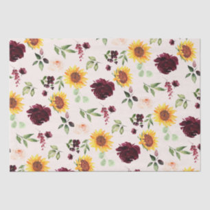Papier Mousseline Arrosage de mariage champêtres aux tournesols et r