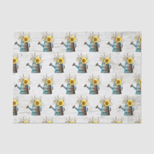 Papier Mousseline Arrosage de tournesol Can & Rustic Wood Farm Maria