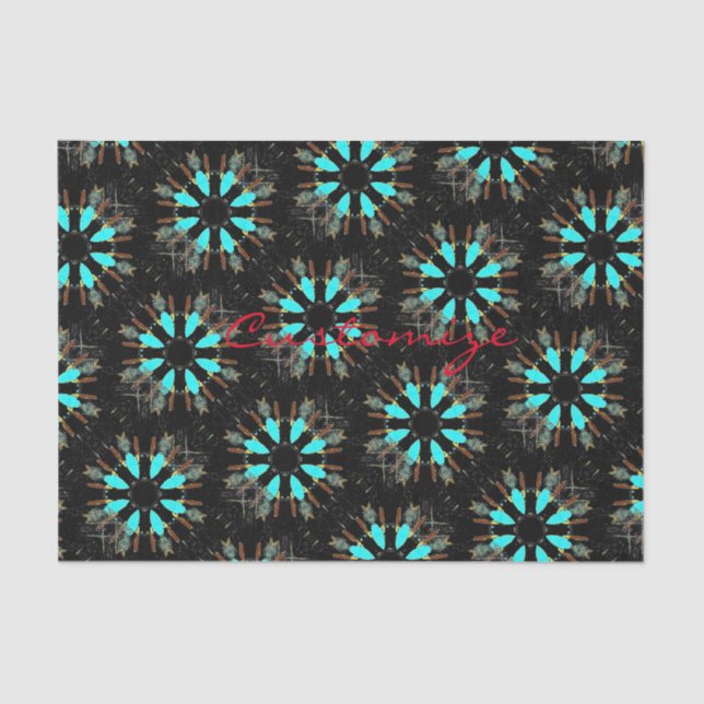 Papier Mousseline Arrowhead Feathers Pow-wow Thunder_Cove (Recto)