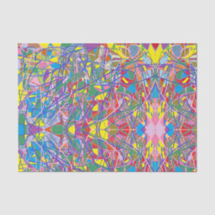 Papier Mousseline art abstrait couleurs rétro tranquilles