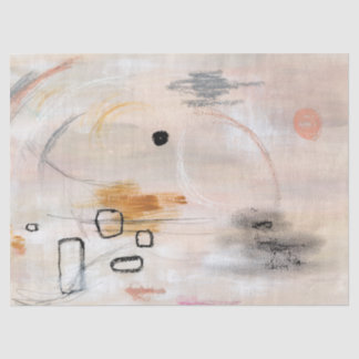 Papier Mousseline Art abstrait neutre beige Papier de tissus