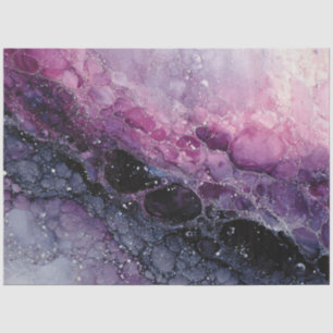 Papier Mousseline Art Abstrait violet et rose