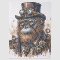 Art aquarelle Steampunk Orang-outan