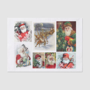 Papier Mousseline Art authentique (pas AI) Vintage du Père Noël vict