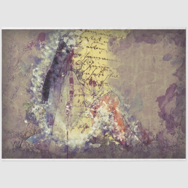 Papier Mousseline Art Collage 14 Arrière - plan 20x30 Découpage  (Recto)