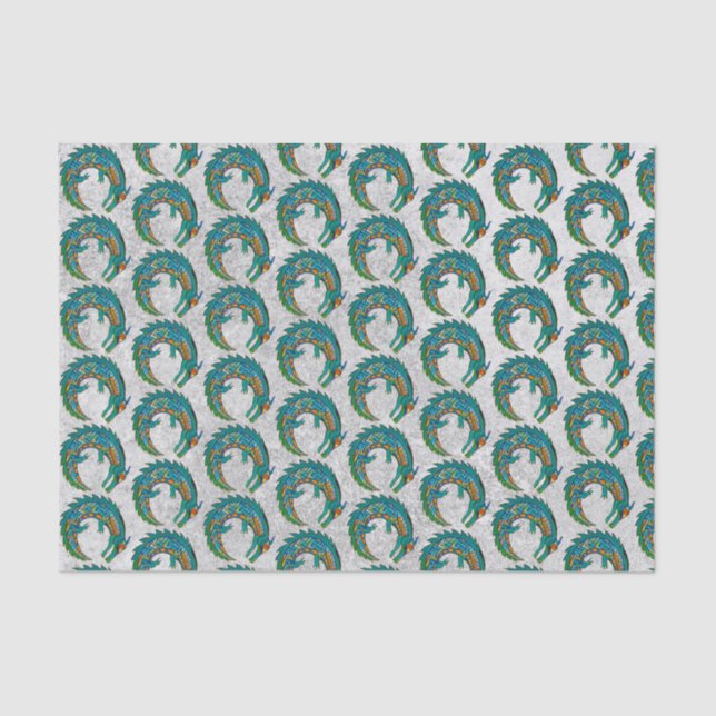 Papier Mousseline Art de l'alligator tribal (Recto)