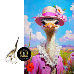 Papier Mousseline Art de l'autruche rose chic Printemps fantaisiste