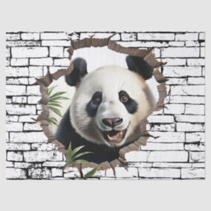 Papier Mousseline Art de mur de panda 3D – Safari réaliste