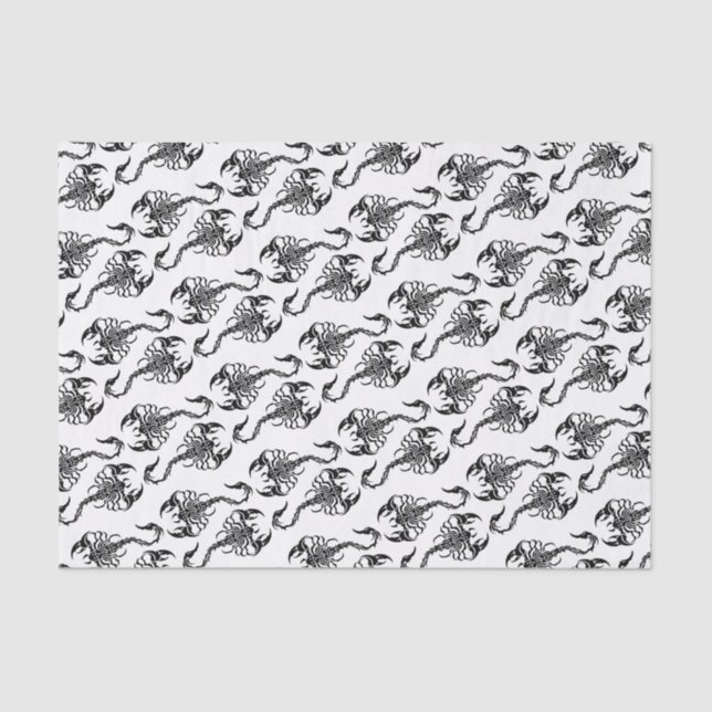 Papier Mousseline Art de scorpion tribal (Recto)