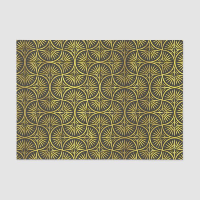 Papier Mousseline Art Déco 2 Papier Tissu (Recto)