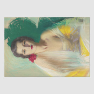 Papier Mousseline Art Déco Flapper Dancing Bar Scene 1920's Gatsby