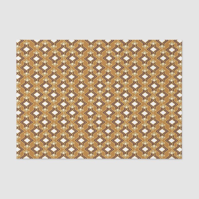 Papier Mousseline Art Déco Fond d'écran Motif, Tan et Brown (Recto)