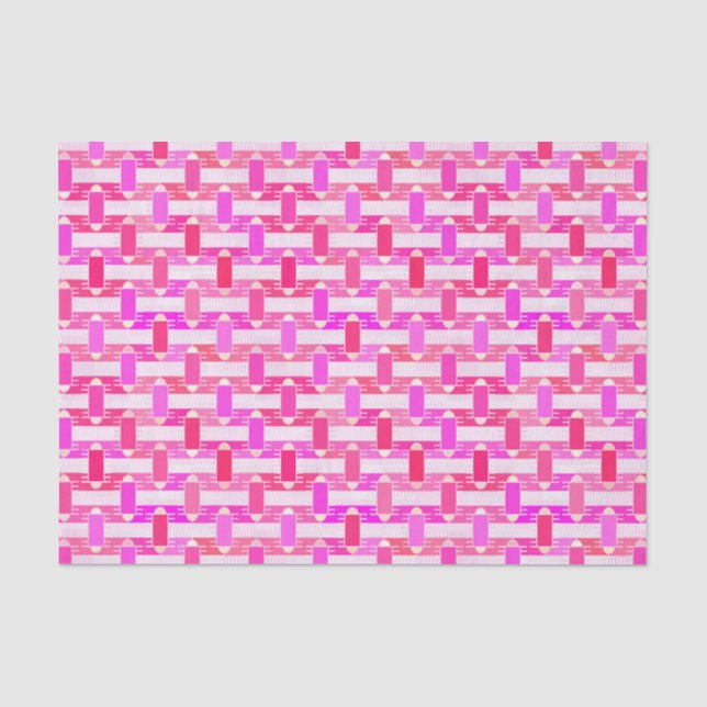 Papier Mousseline Art Déco industriel chic - rose, fuchsia, orchidée (Recto)