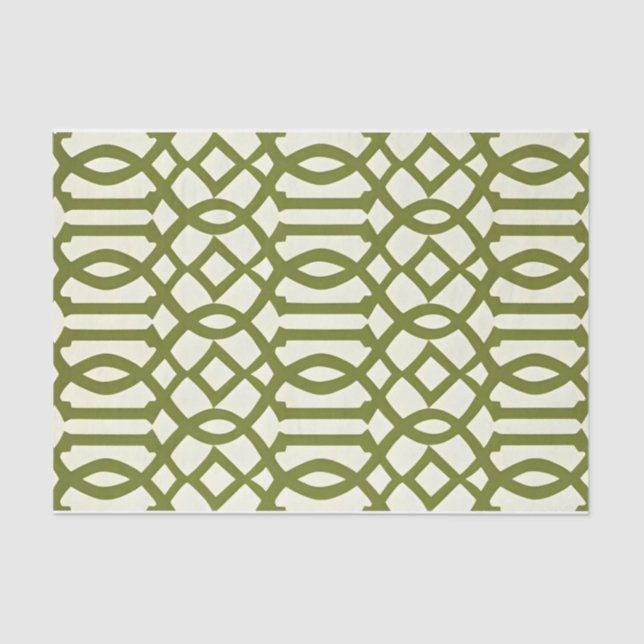 Papier Mousseline Art déco Motif Green (Recto)