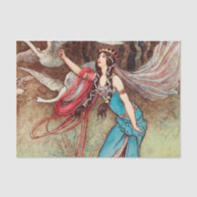 Art Découpage de la princesse de cygne vintage