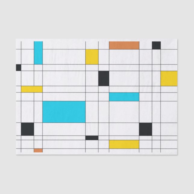 Papier Mousseline Art d'illustration coloré, cool, tendance, moderne (Recto)